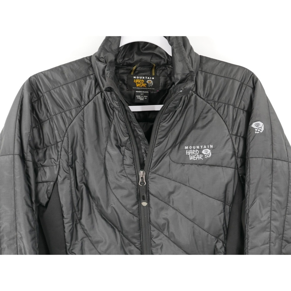 Mountain Hardwear Jacket Gray Quilted Insulated Softshell Hiking Women's Small